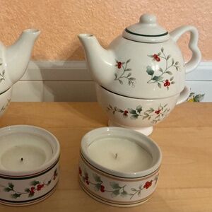 Pfaltzgraff winterberry tea for one